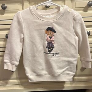 Ralph Lauren Kids White Bear Sweatshirt